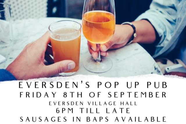 Pop up pub 8th Sept 2023