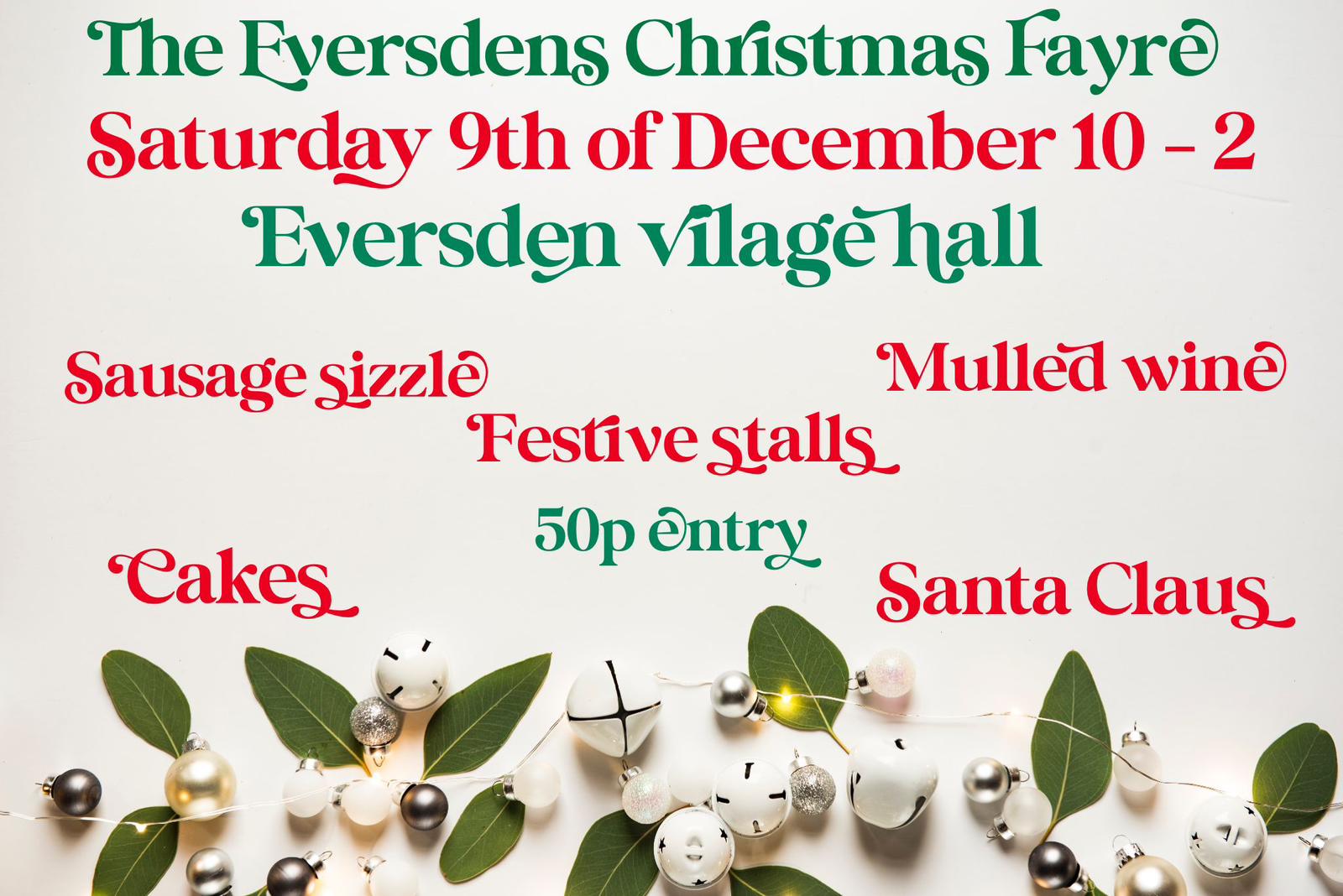 Christmas Fayre 9th December